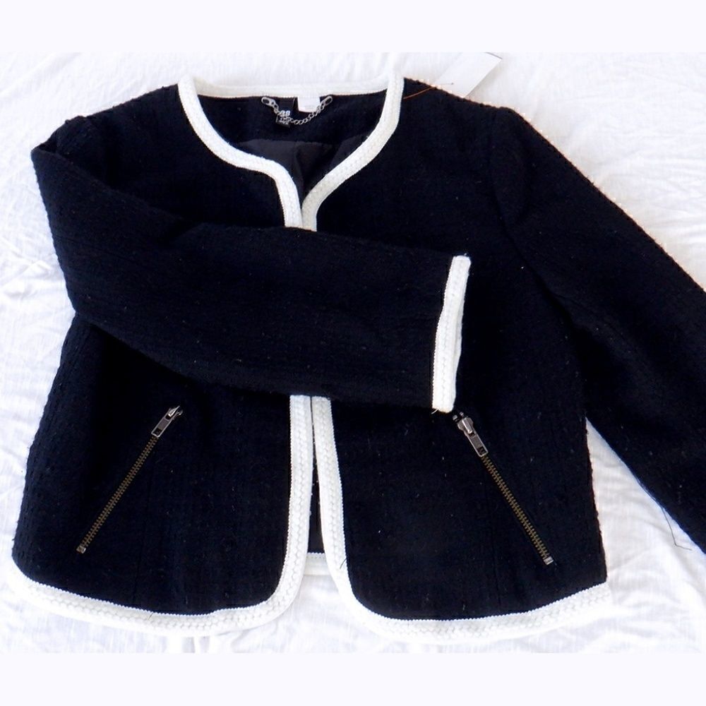Crop black/white jacket Wardrobe Builder